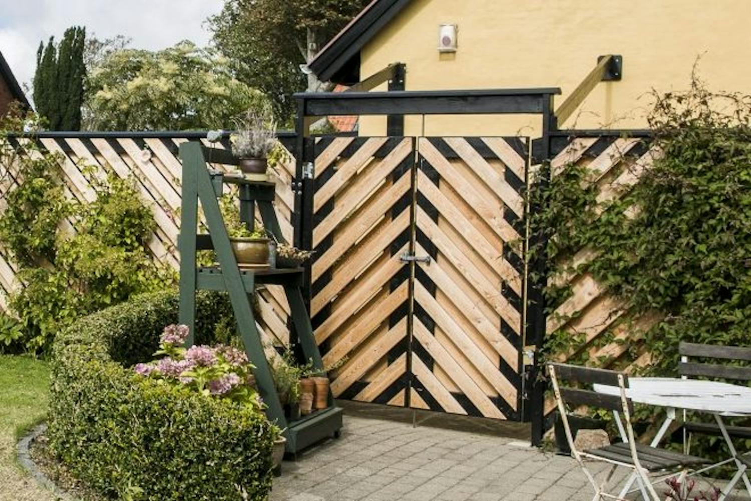 Havelåge med skrå beklædning